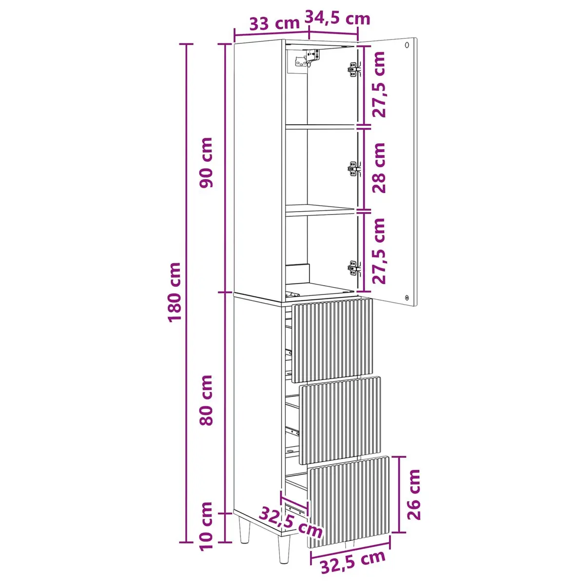 2-Piece Cabinet Set
