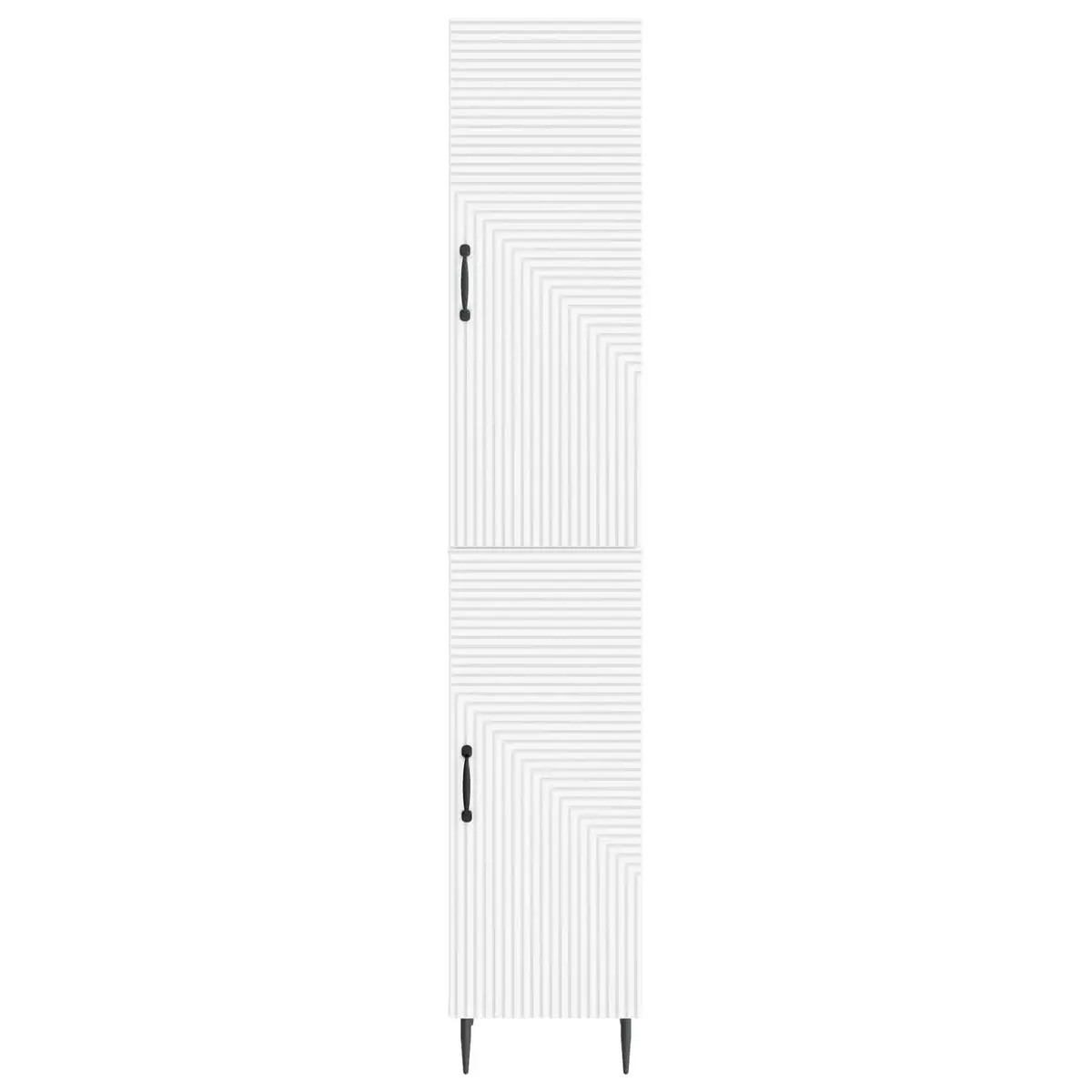 White Cabinet Set Storage Furniture 2 Pieces Engineered Wood Living Room Bedroom