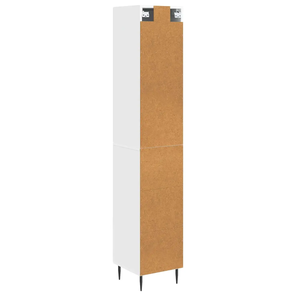 White Cabinet Set Storage Furniture 2 Pieces Engineered Wood Living Room Bedroom