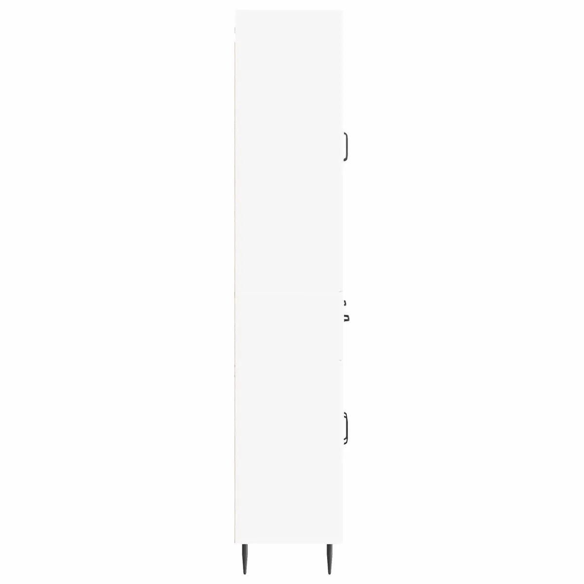 Cabinet Set 2 pcs White Storage Furniture Engineered Wood Lounge Study Organiser