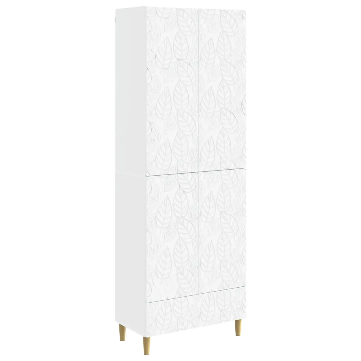 Cabinet Set 2 Pieces White Storage Furniture Drawers Shelves Home Office