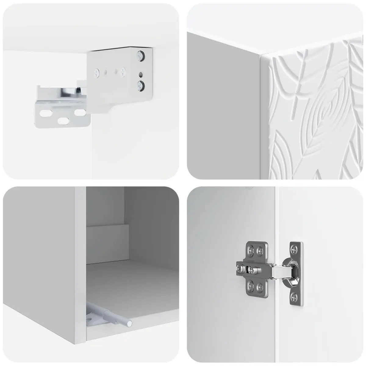 White Cabinet Set with Ample Storage
