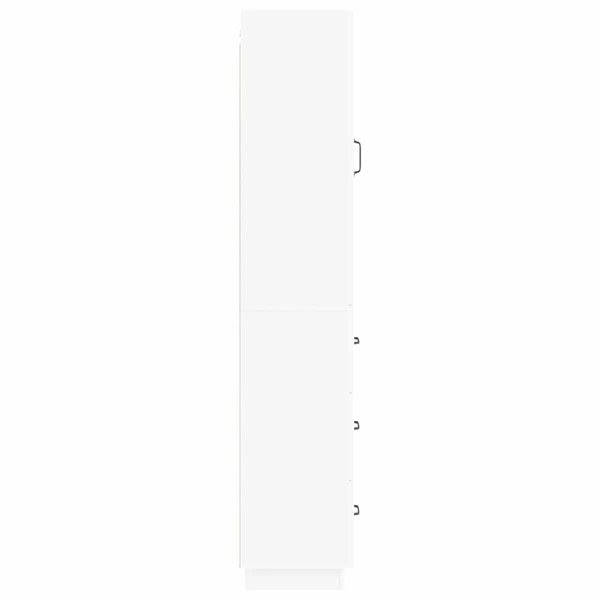 Storage Cabinet Set 2 pcs White Modern Sliding Doors Shelves Drawers Organizer