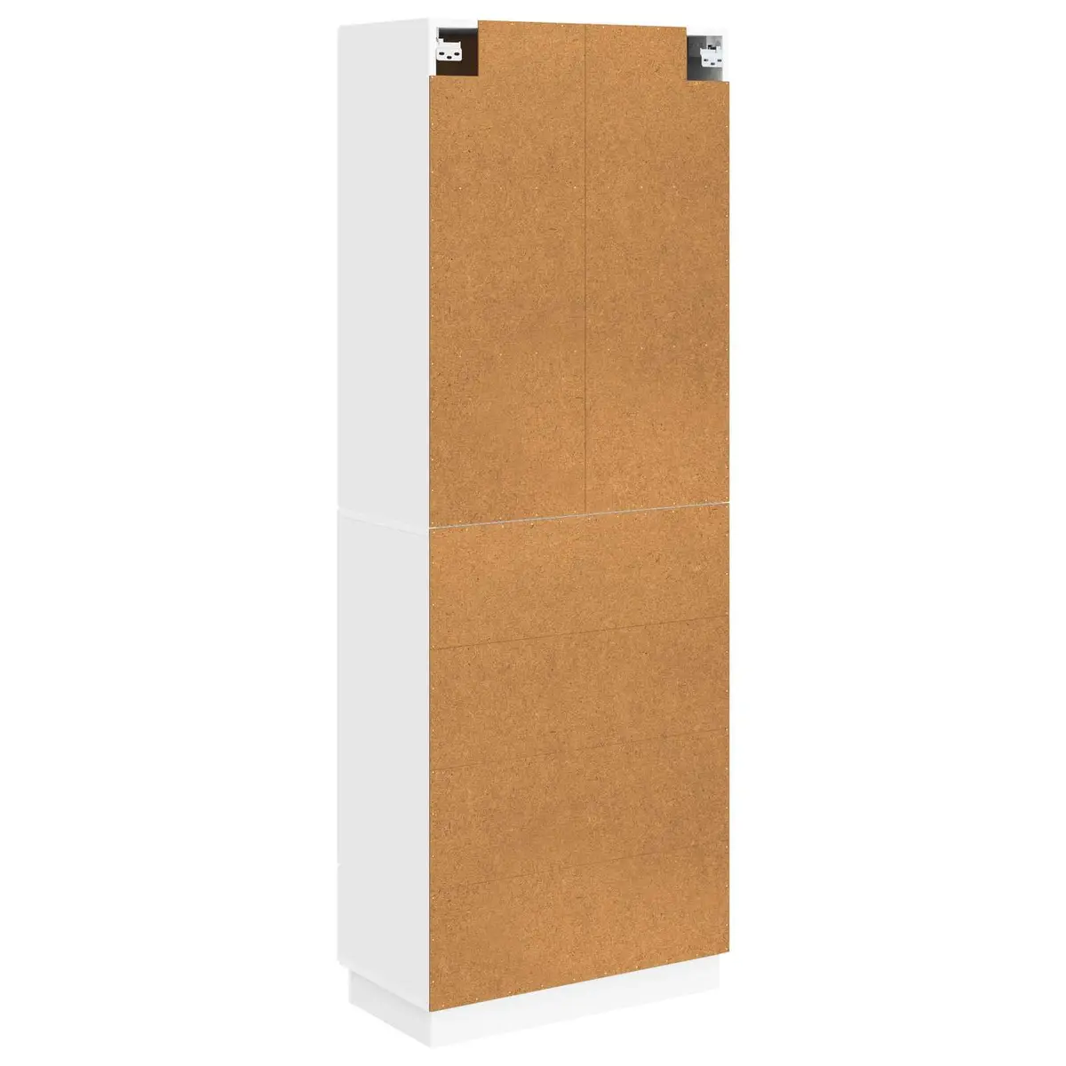 White Engineered Wood Cabinet Set 2 Pieces Storage Furniture Modular Design