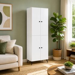 Versatile White Cabinet Set - Practical Storage for Any Room