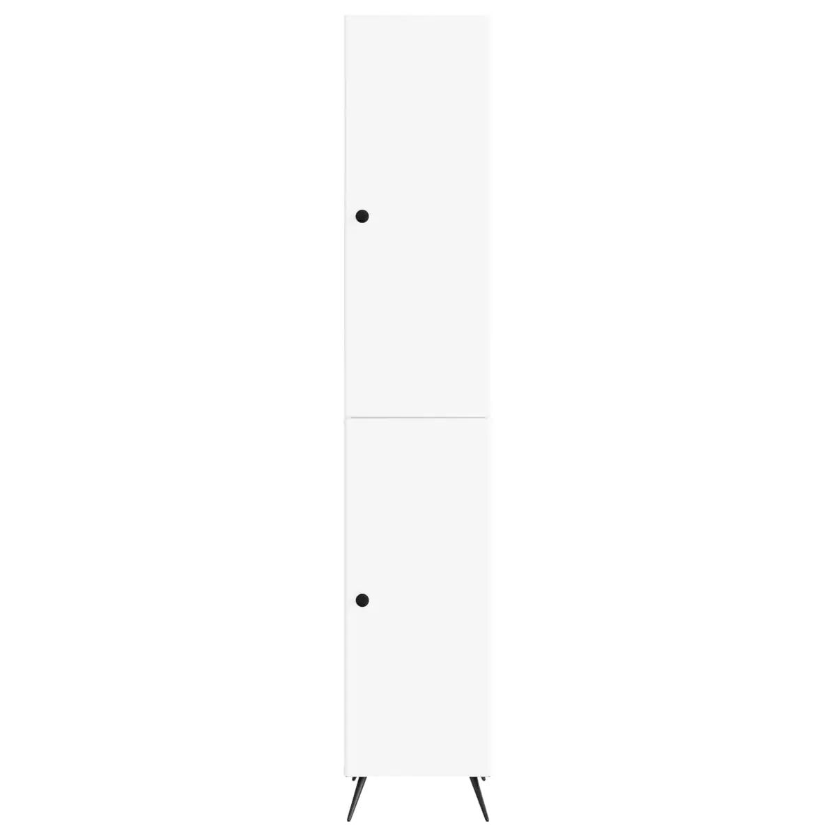 Cabinet Set 2 Pcs White Engineered Wood Storage Furniture Living Room Bedroom
