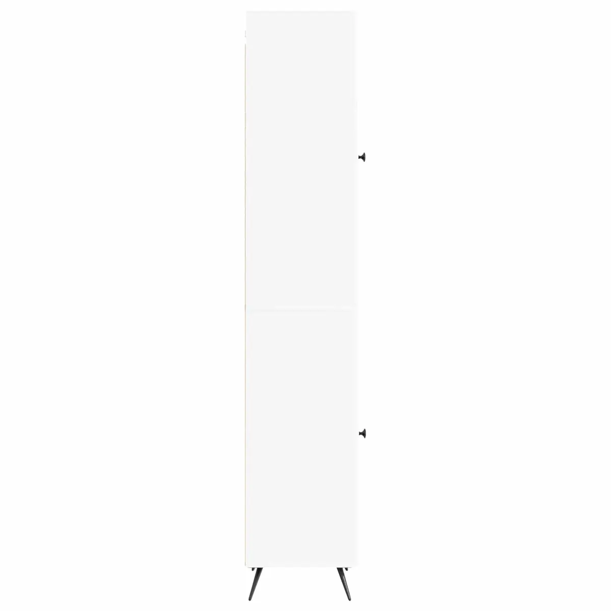 Cabinet Set 2 Pcs White Engineered Wood Storage Furniture Living Room Bedroom
