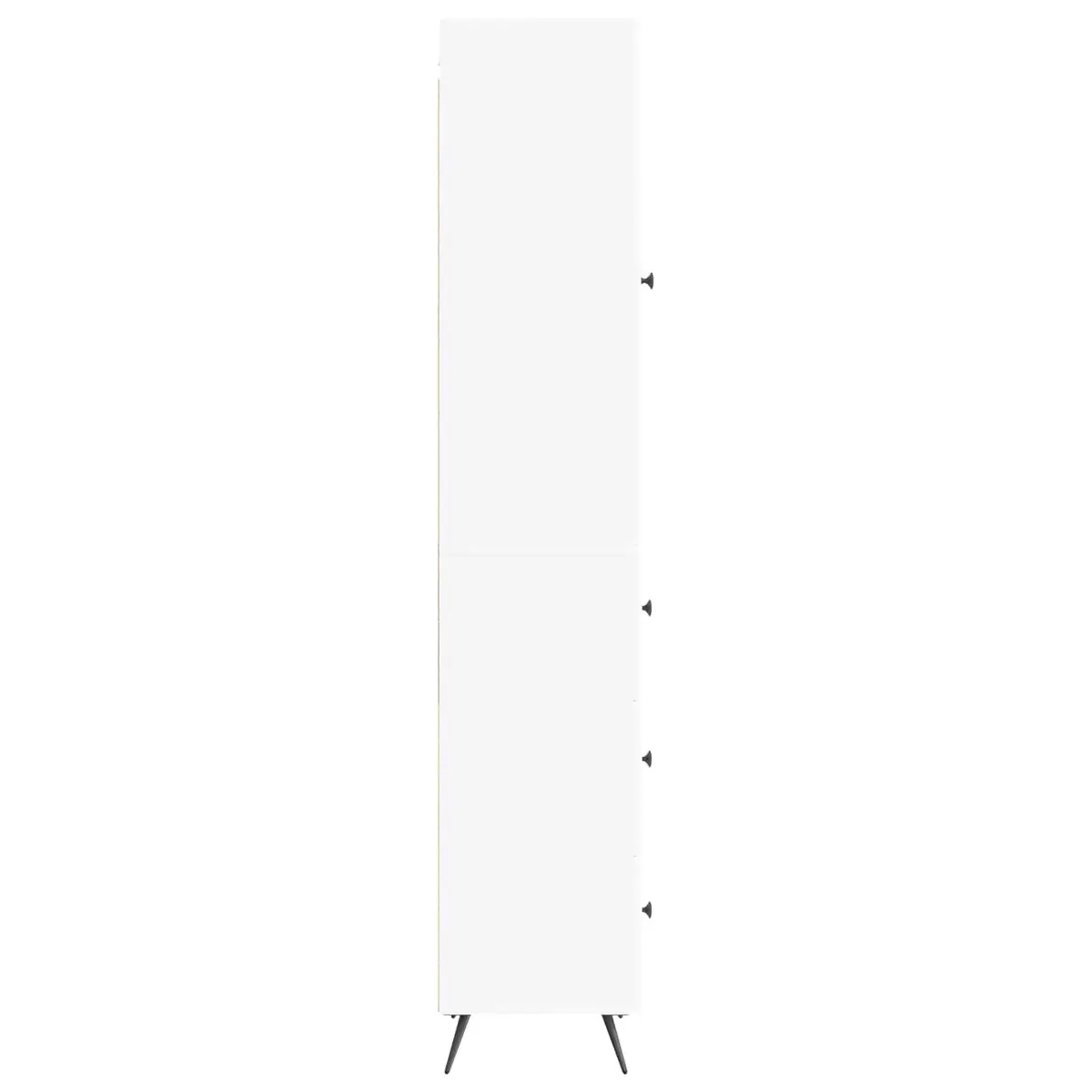 Storage Cabinet Set 2 pcs White 34.5 x 34.5 x 90 cm Engineered Wood Sliding