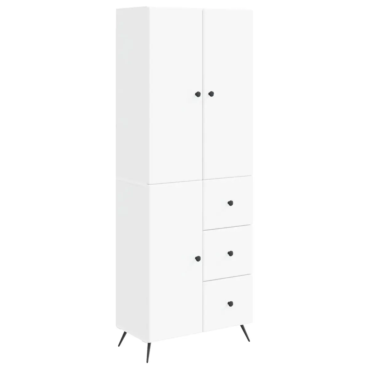 White Engineered Wood Cabinets