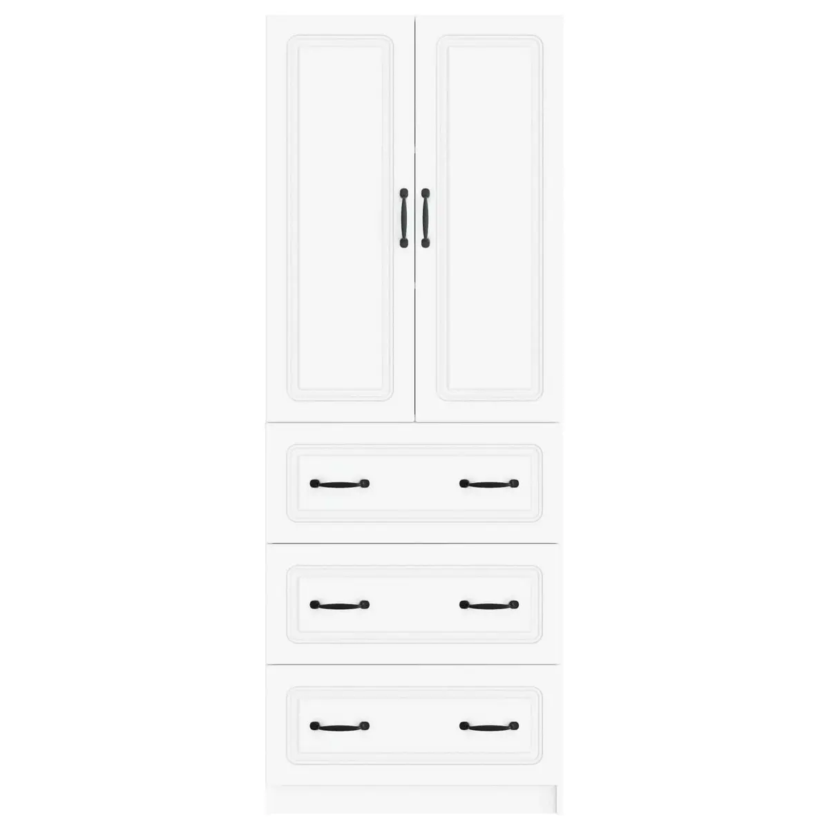 Storage Cabinet Set 2 pcs White Modern Furniture Hallway Bedroom Lounge