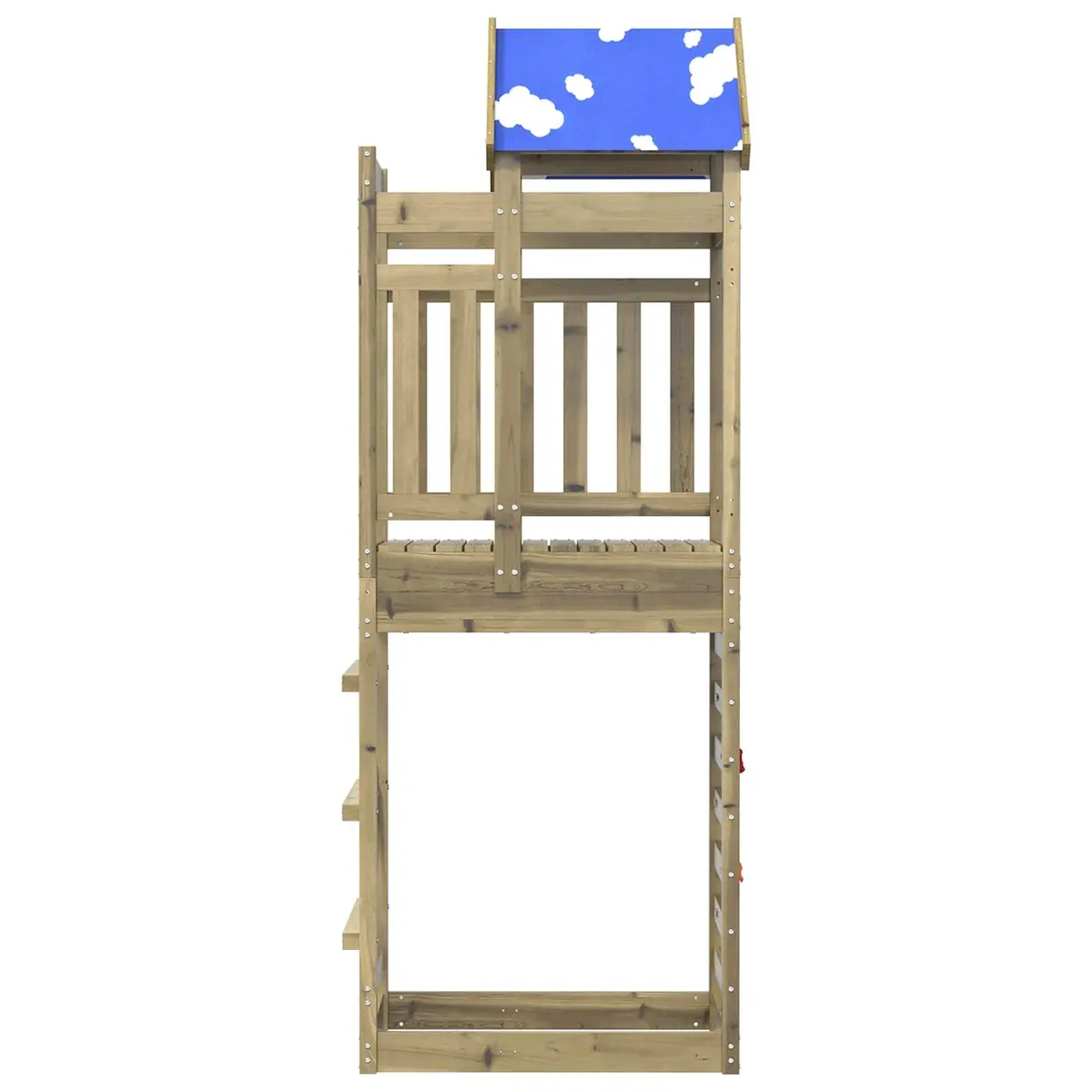 Play Tower Outdoor Kids Playground Equipment Climbing Brown 85 x 52.5 x 239 cm