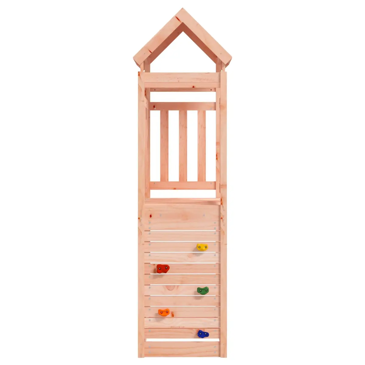 Play Tower Outdoor Kids Climbing Slide Swing Set Brown