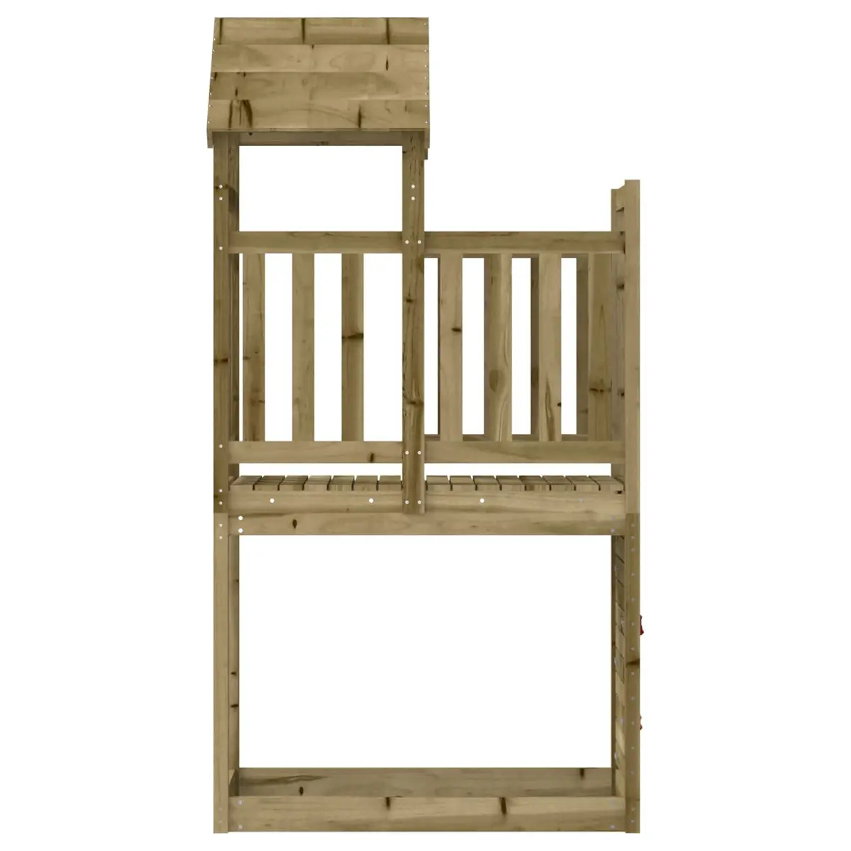 Play Tower Outdoor Playground Set Kids Backyard Climbing Slide Swing Brown