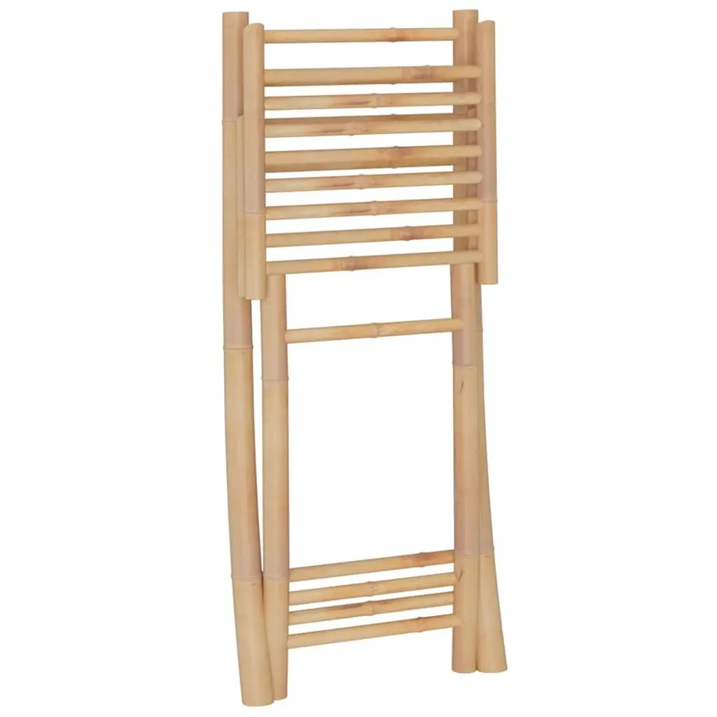 Bamboo Bar Set Tropical Outdoor Furniture 3 Piece Foldable Brown