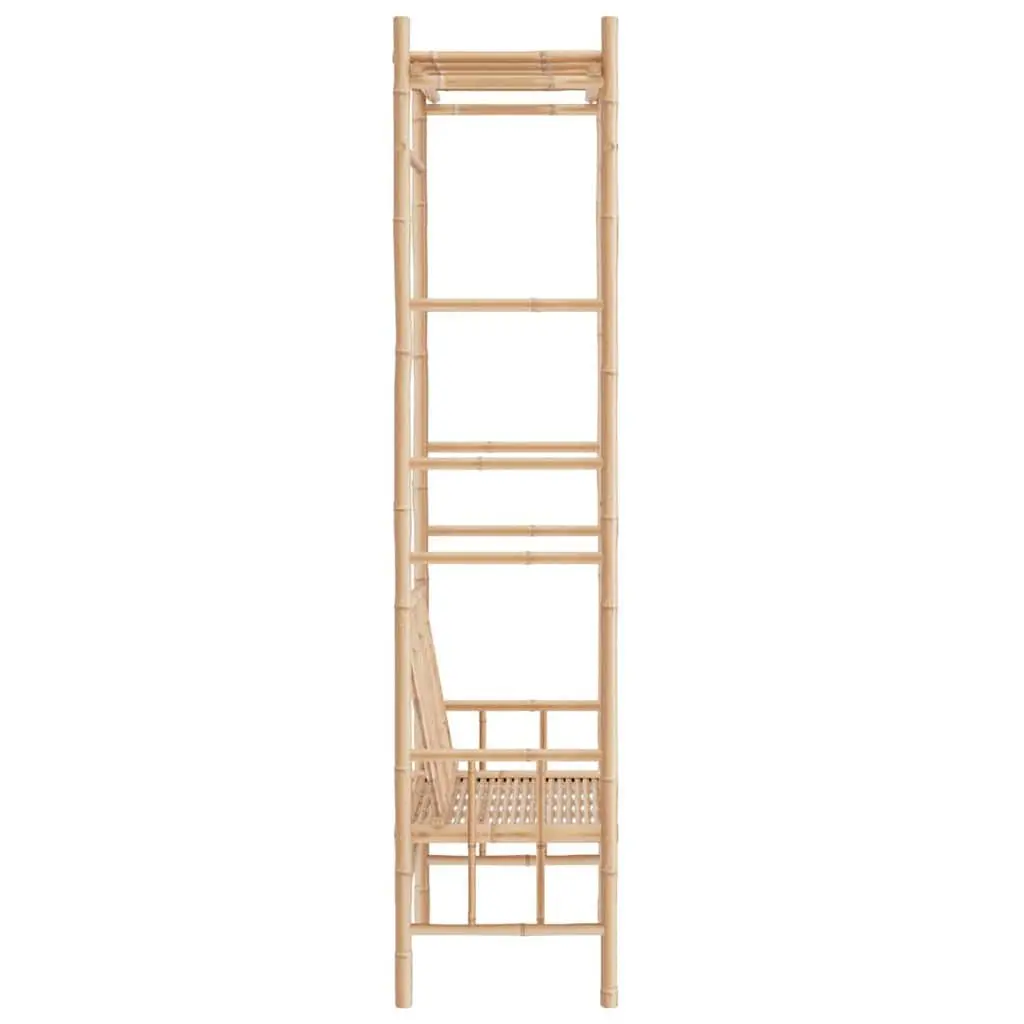 Bamboo Garden Bench Pergola Trellis Outdoor Seating 116cm Brown