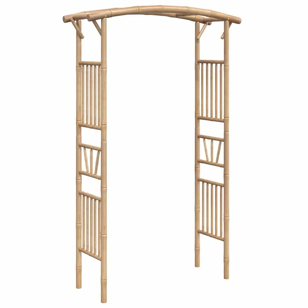 Bamboo Garden Arch Outdoor Patio Trellis Climbing Plant 118cm W Brown