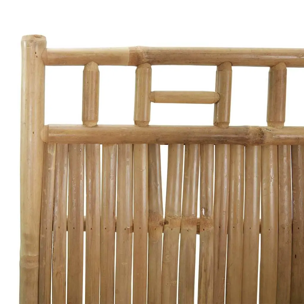 3-Panel Room Divider Bamboo Screen Privacy 120x180 cm Brown Indoor Outdoor