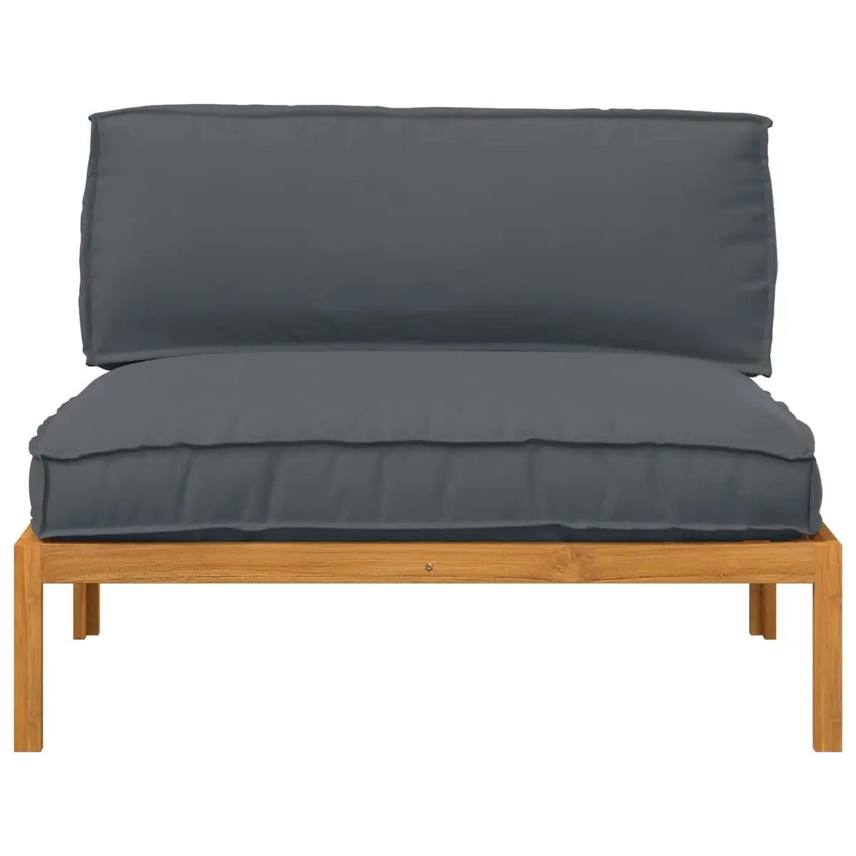 Modular Sofa Set Outdoor Garden Furniture Anthracite Solid Acacia Wood
