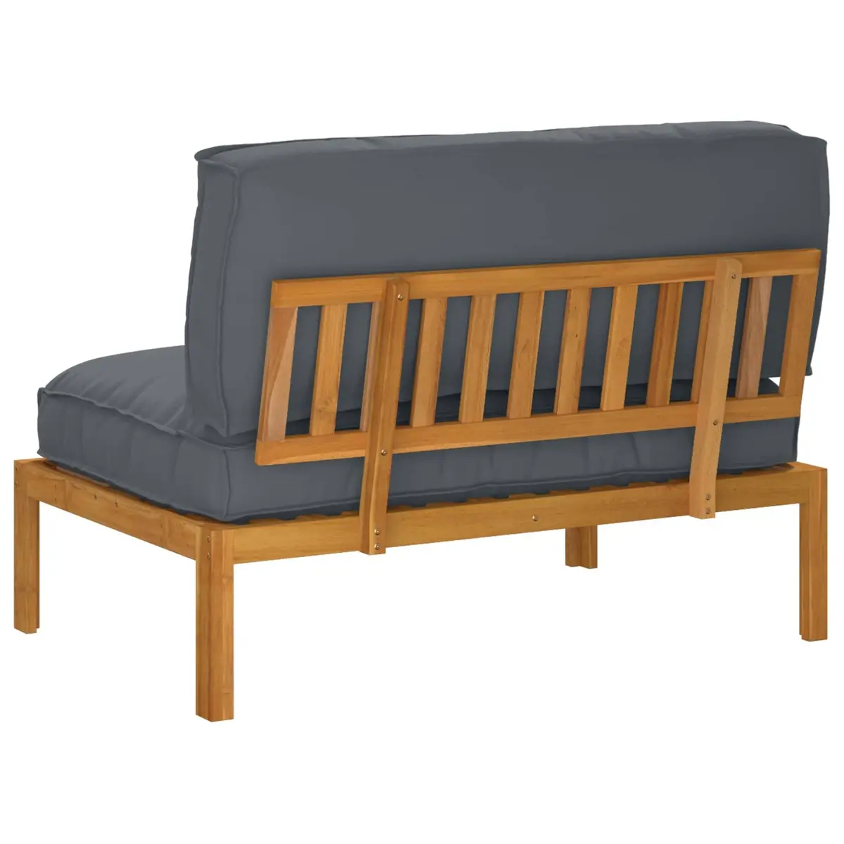 Modular Sofa Set Outdoor Garden Furniture Anthracite Solid Acacia Wood