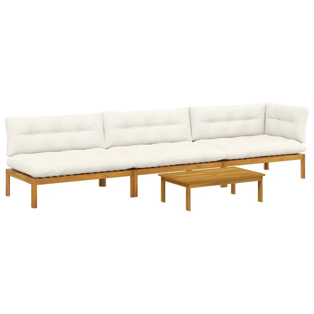 Outdoor Sectional Sofa Set 4 Piece Corner Lounge Brown