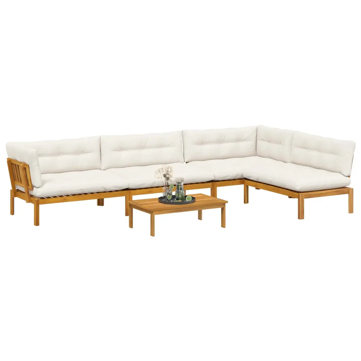 Garden Pallet Sofa Set, Brown Finish
