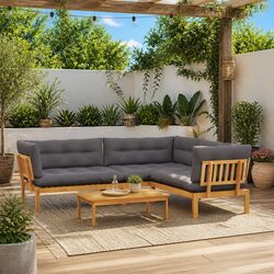 Comfort Meets Style in This Outdoor Sectional Sofa Set