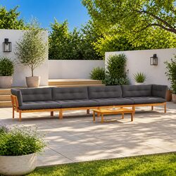 Comfortable 5 Piece Garden Sofa Set with Practical Features