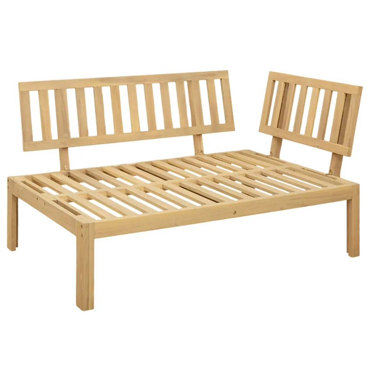 Garden Pallet Sectional Sofa Set 2 Piece Corner Lounge Outdoor Furniture with