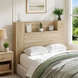 Reliable Storage Headboard with LED Lighting for Comfort