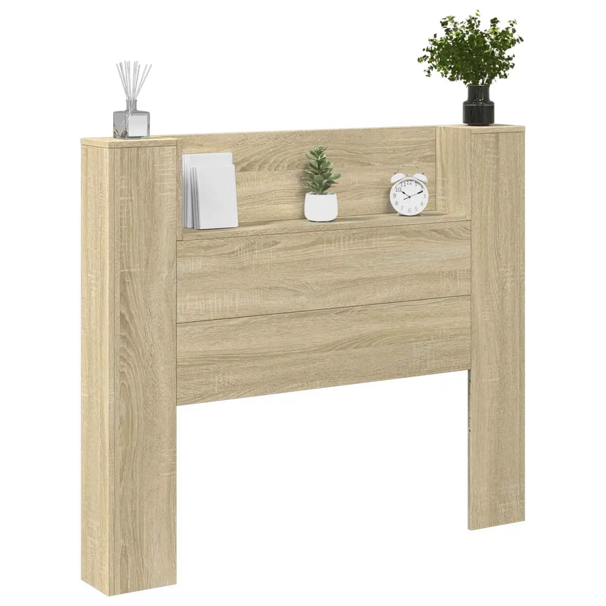 Storage Headboard with LED Lighting for Comfort