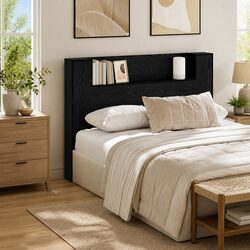 Warm and Practical RGB LED Storage Headboard
