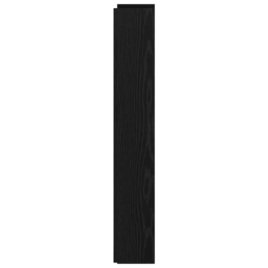 Engineered Wood Storage Headboard Black with Adjustable RGB LED Lights for Bedroom