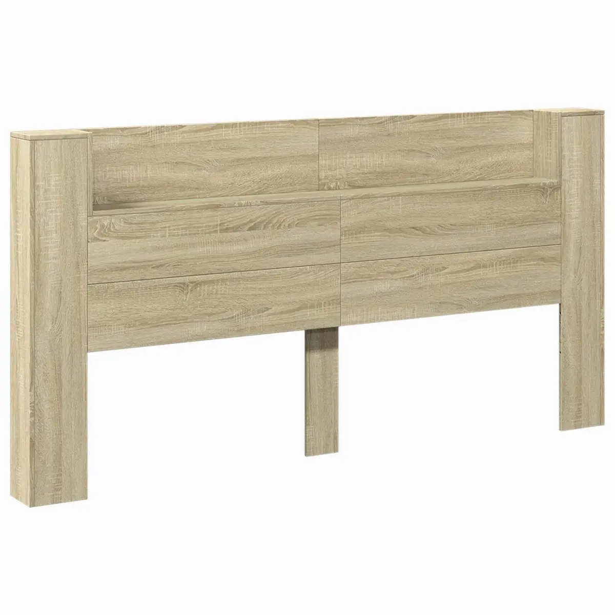Storage Headboard with Adjustable LED Lighting