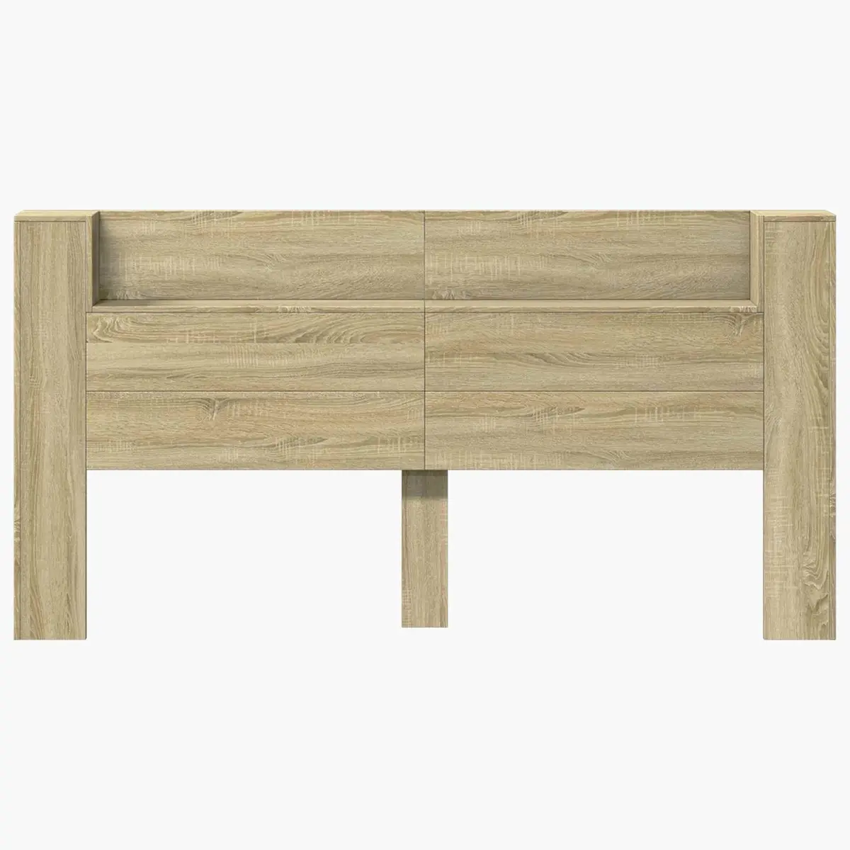 Storage Headboard with Adjustable LED Lighting