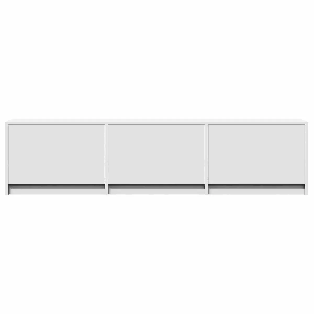 TV Cabinet LED Lights 165cm White Storage Unit Engineered Wood