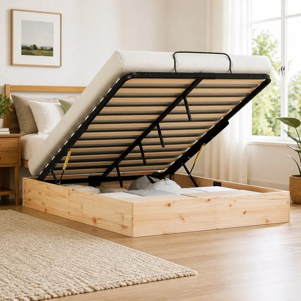 Ottoman Storage Bed Frame 135 x 190 cm