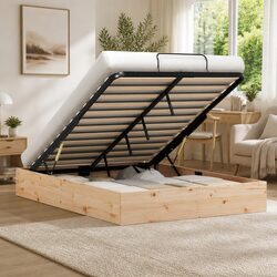 Reliable Ottoman Bed Frame 150 x 200 cm with Storage