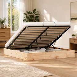 Reassuring Ottoman Bed Frame with Storage 180 x 200 cm