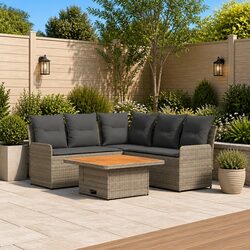 Comfortable and Practical: 4-Piece Outdoor Lounge Set