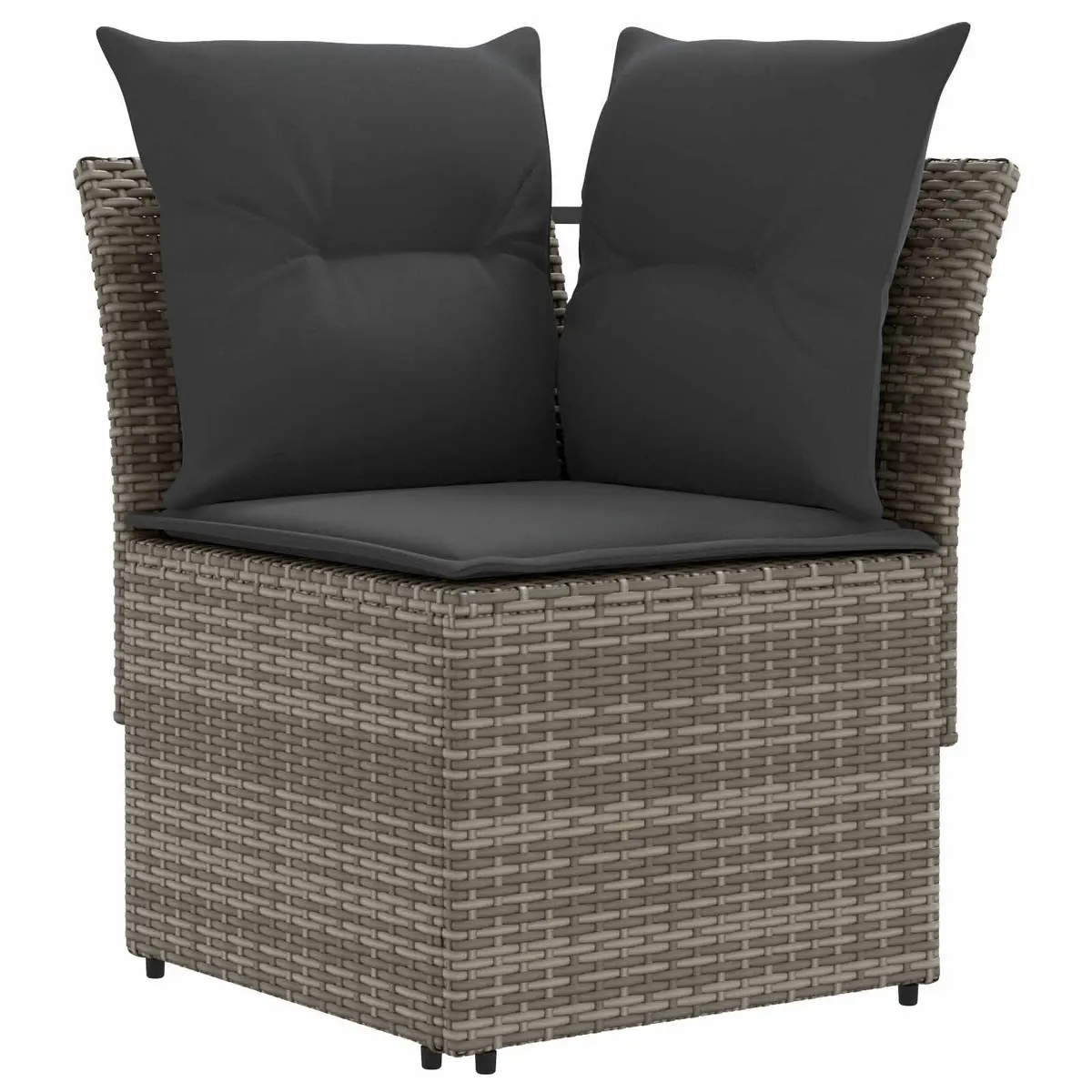 Grey 7 Piece Sofa Set Furniture for Indoor Outdoor Use with Cushions and Acacia Wood Frame
