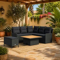 Affordable Comfort: 5 Piece Indoor Outdoor Rattan Set