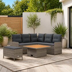 5-Piece Lounge Sofa Set with Cushions for Home Comfort