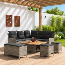 Practical 7-Piece Grey Outdoor Furniture Set for Value