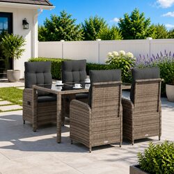Comfortable and Practical 5-Piece Grey Outdoor Set