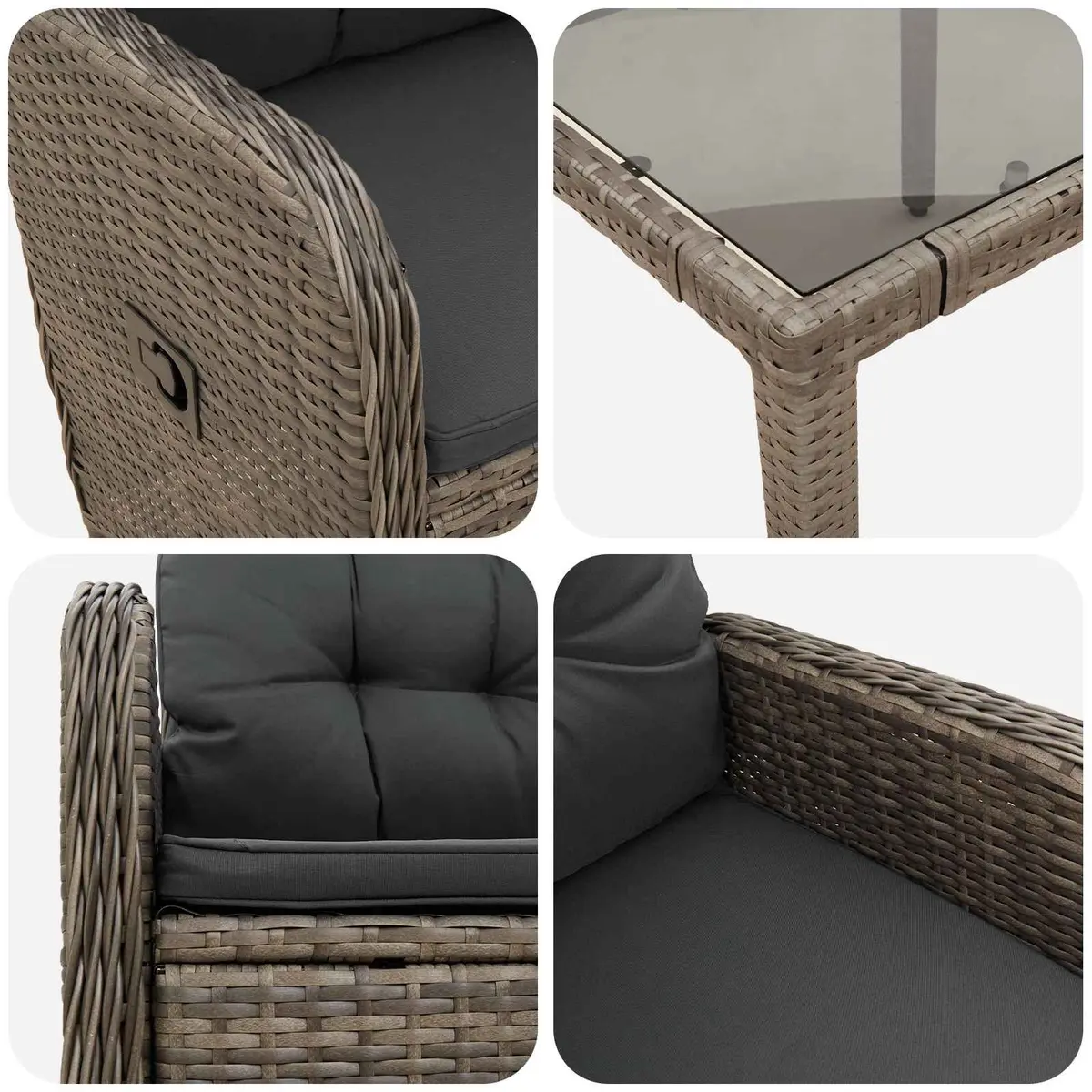 5-Piece Grey Outdoor Set