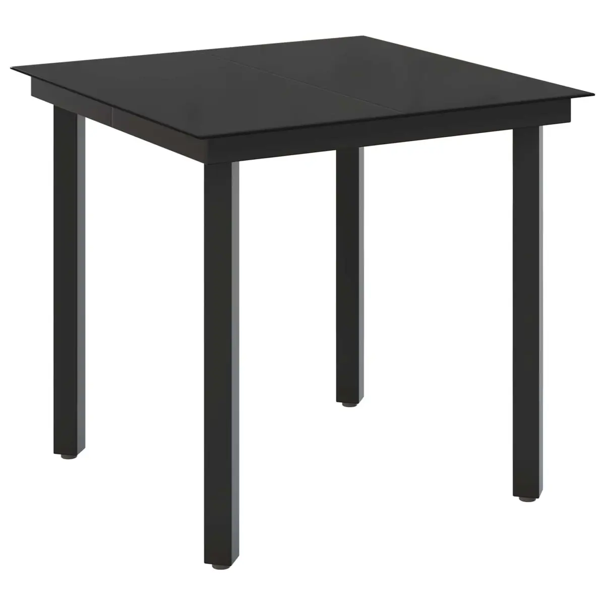 Garden Dining Set 3pcs Adjustable Height Black PE Rattan Outdoor Table and Chairs