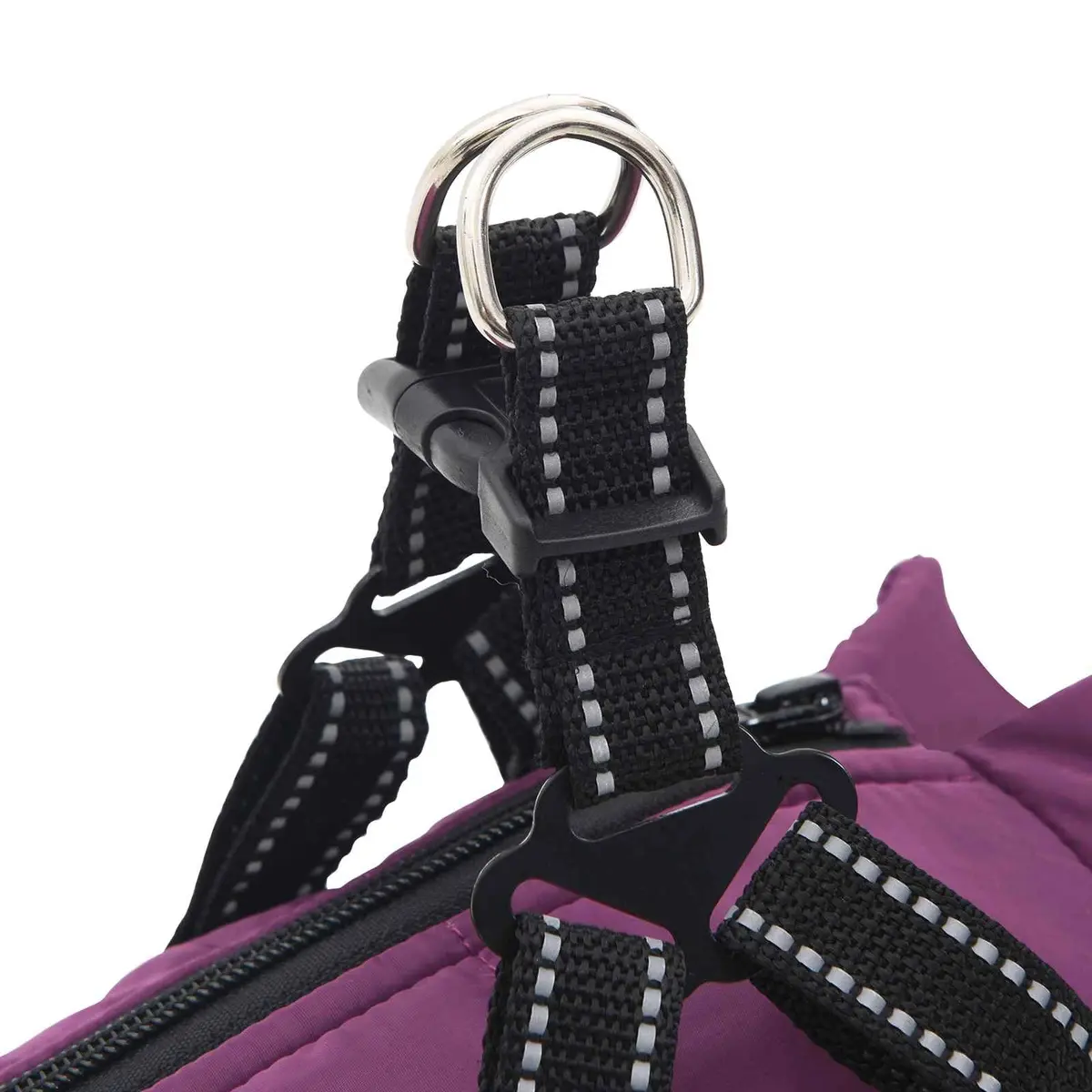 Dog Coat Warm L24 Purple Fleece Polyester Outdoor Jacket Reflective
