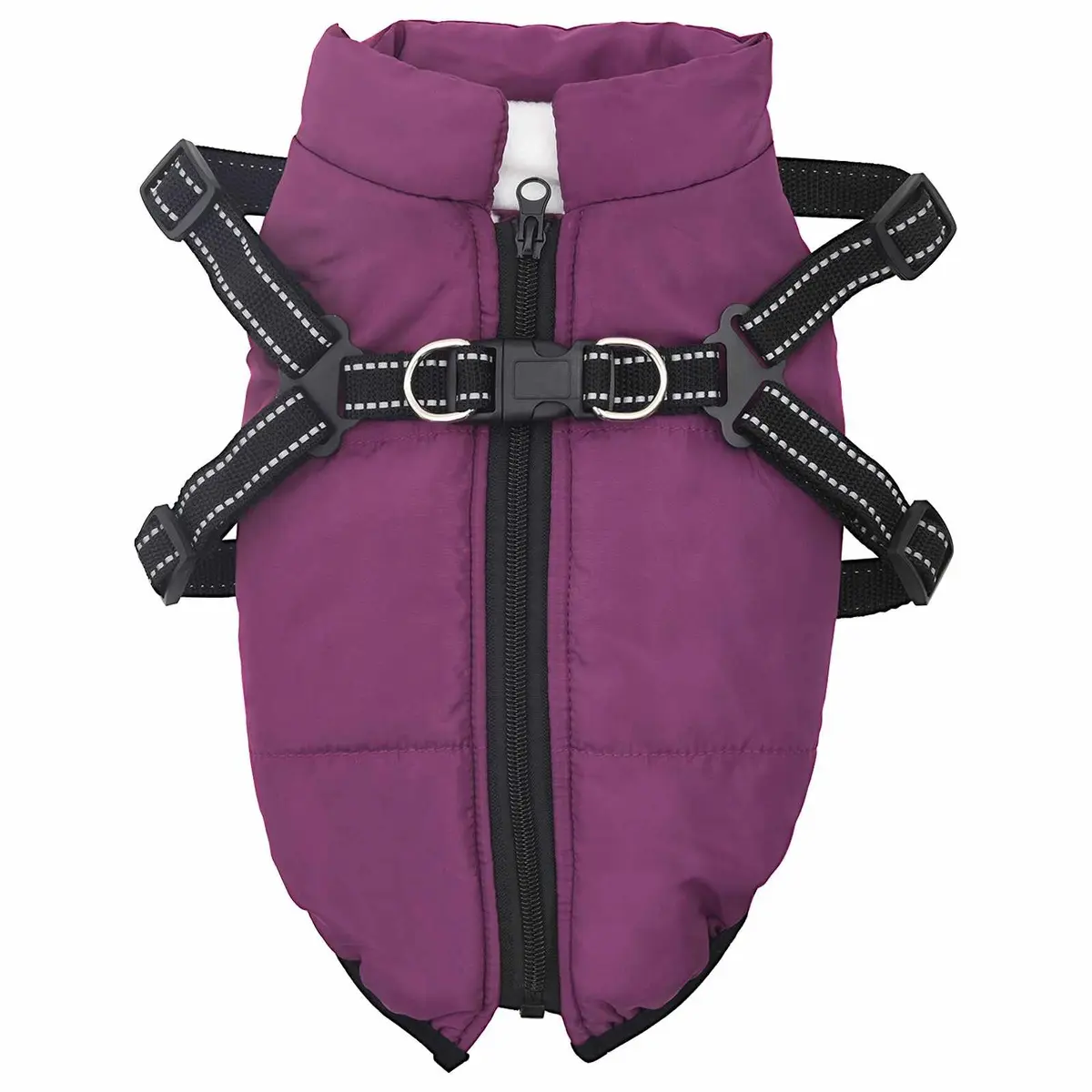 Dog Coat L28 Waterproof Windproof Fleece Polyester Purple