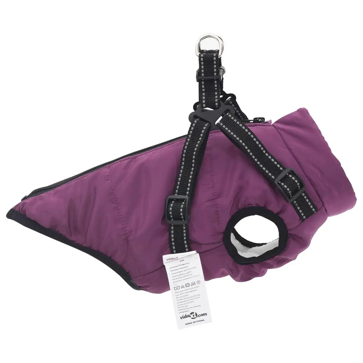 Dog Coat L28 Waterproof Windproof Fleece Polyester Purple