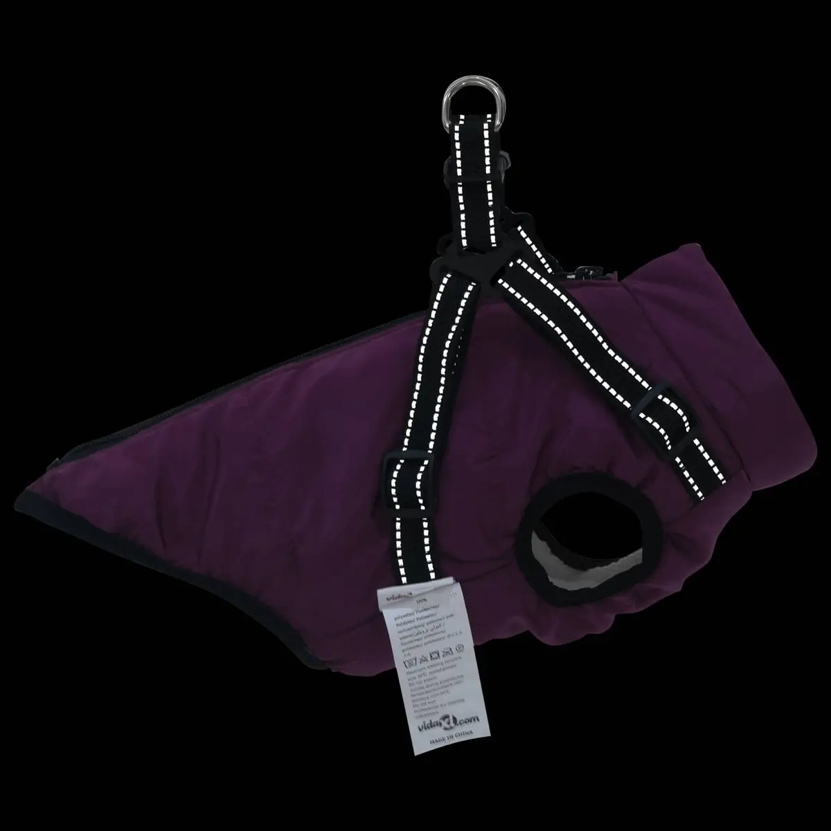 Dog Coat L28 Waterproof Windproof Fleece Polyester Purple